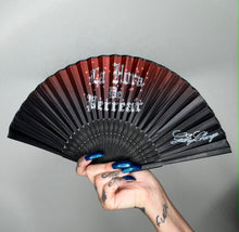 Load image into Gallery viewer, Small LHDP Hand Fan Red/Black
